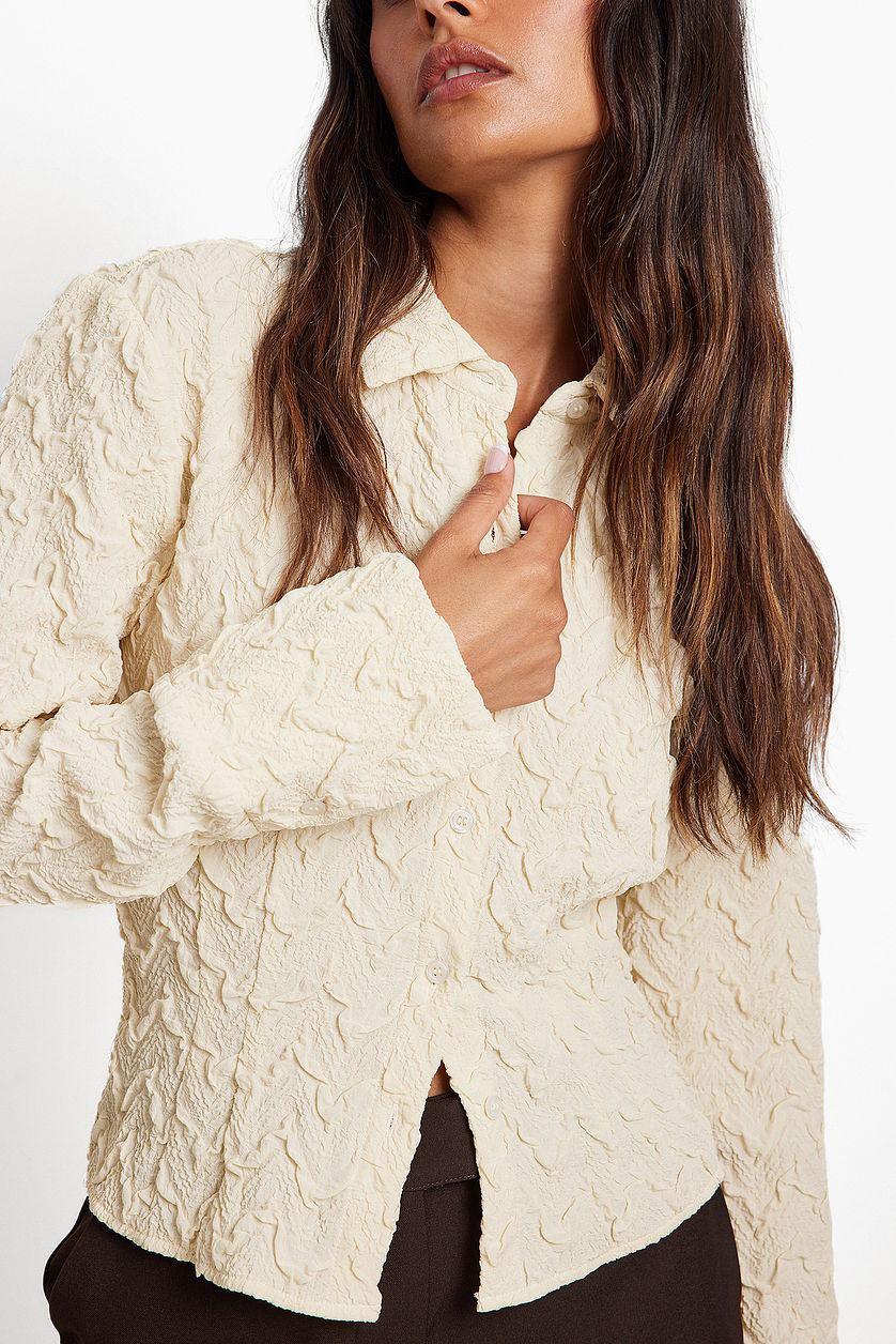 Structured Fitted Long Sleeve Shirt Product Image