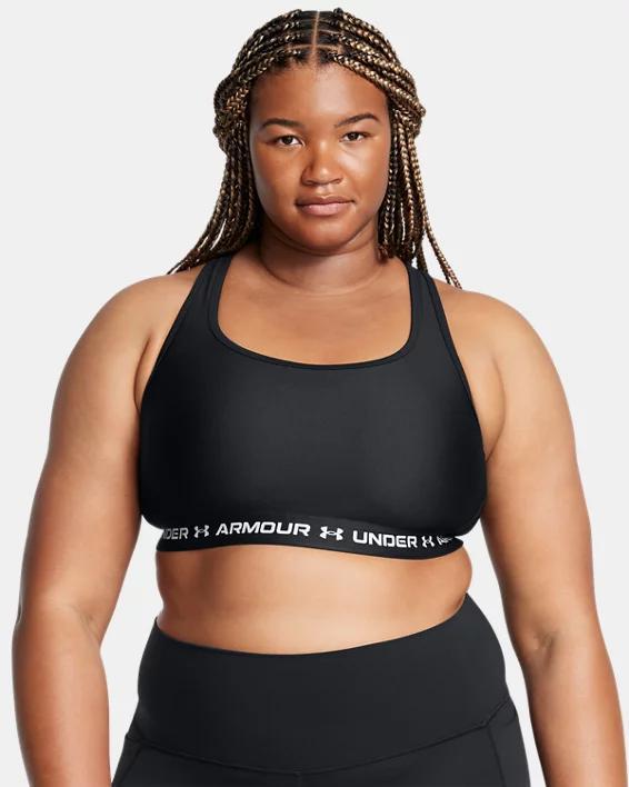 Under Armour Crossback 2.0 Medium-Impact Sports Bra, Women's, Size: XL, Rebel Dark Pink Product Image