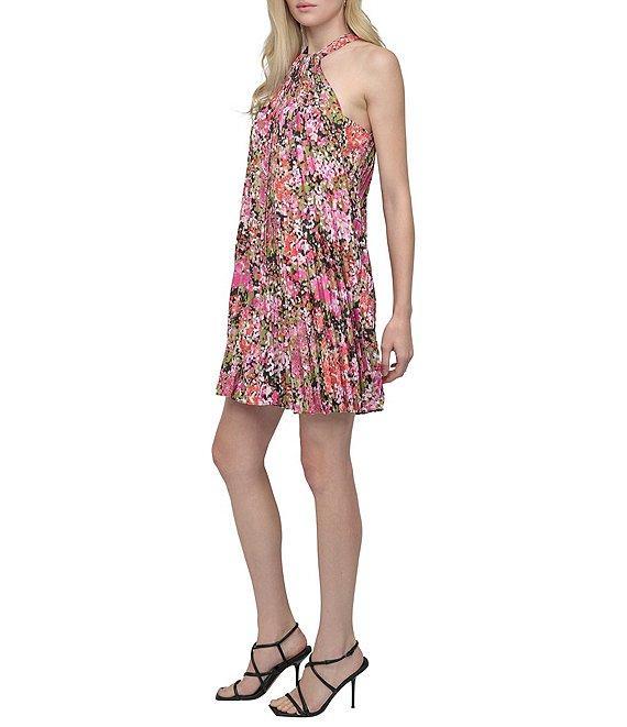 DKNY by Donna Karan Petite Size Halter Neck Shift Dress Product Image