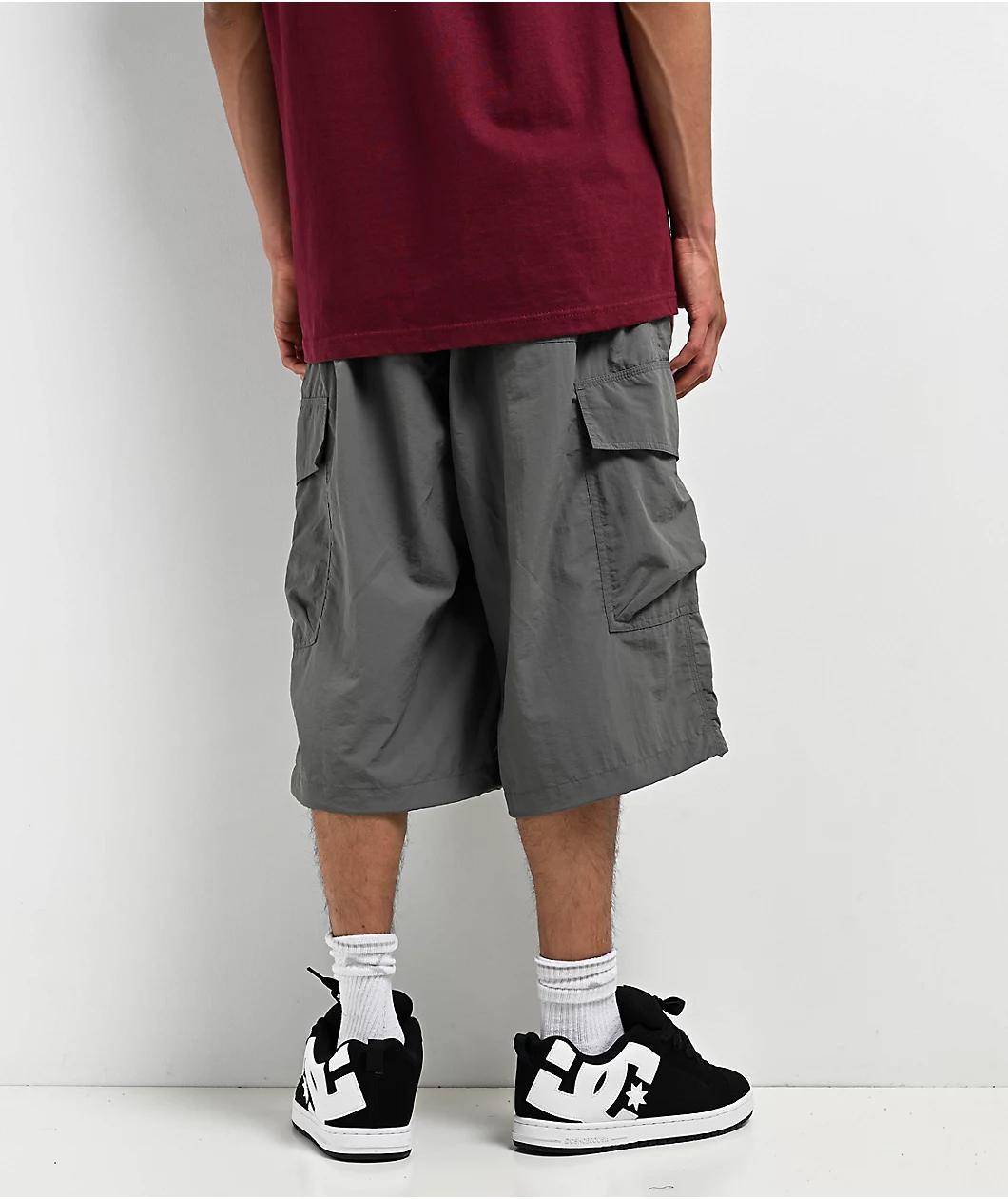 Empyre Canopy Dark Grey Loose Fit Cargo Shorts Product Image