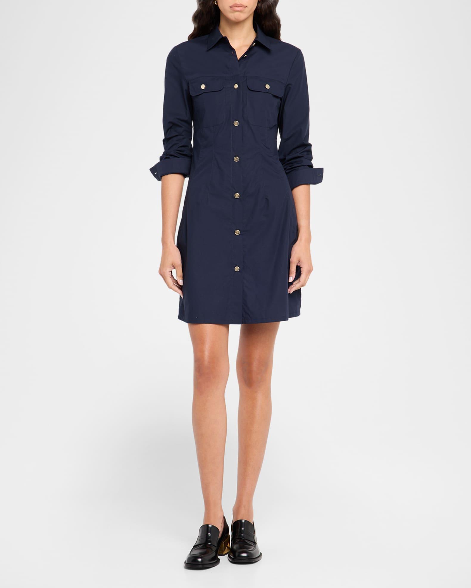Cotton Poplin Mini Shirtdress Product Image
