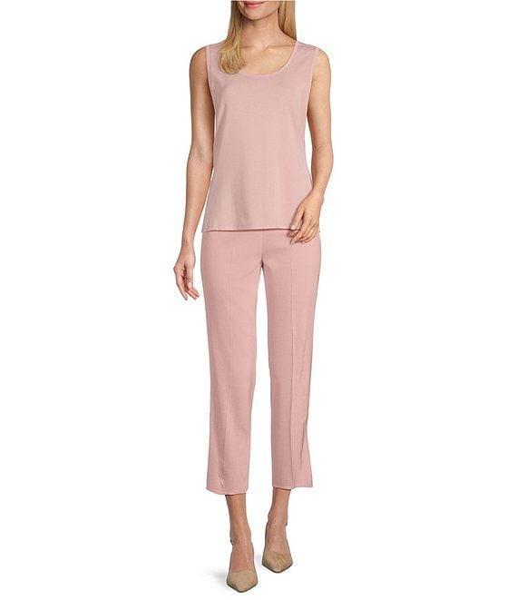 MISOOK Knit Flat Front Slim Leg Ankle-Length Pull-On Pants Product Image