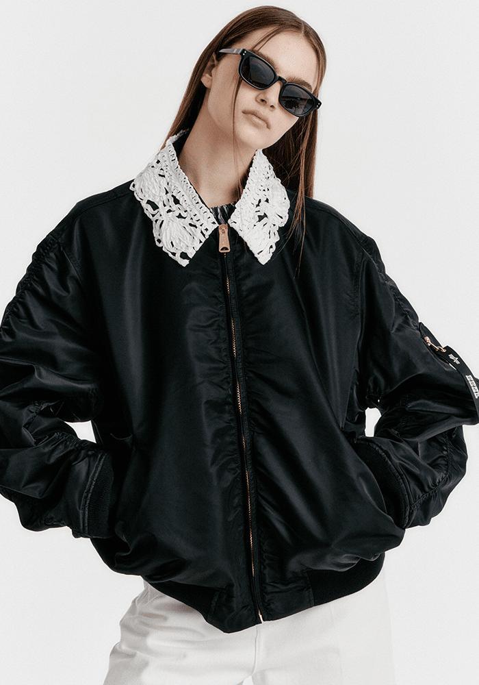 ALPHA X EENK LACE COLLAR MA-1 W Product Image