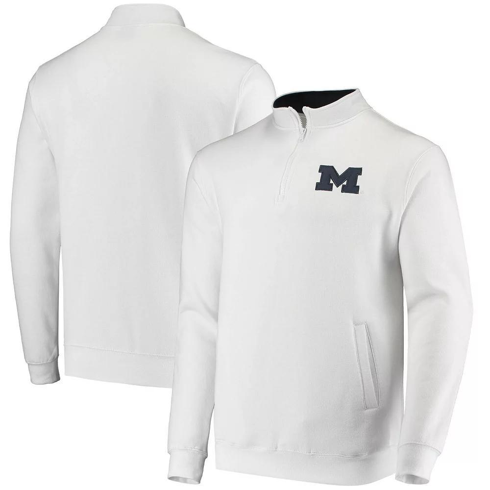 Men's Colosseum White Michigan Wolverines Tortugas Logo Quarter-Zip Jacket, Size: 3XL Product Image