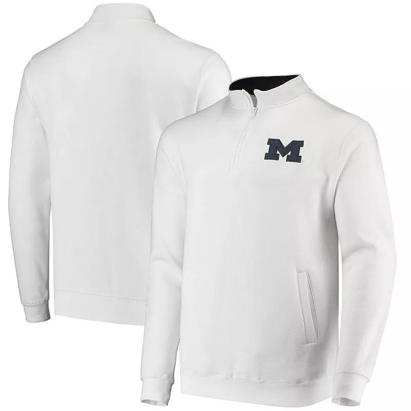 Men's Colosseum White Michigan Wolverines Tortugas Logo Quarter-Zip Jacket, Size: 3XL Product Image