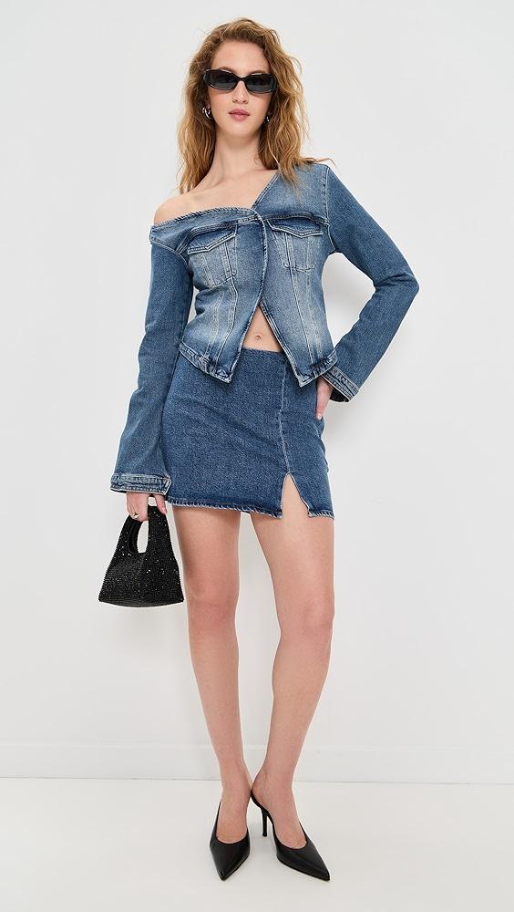 Good American Asymmetric Denim Shirt | Shopbop Product Image