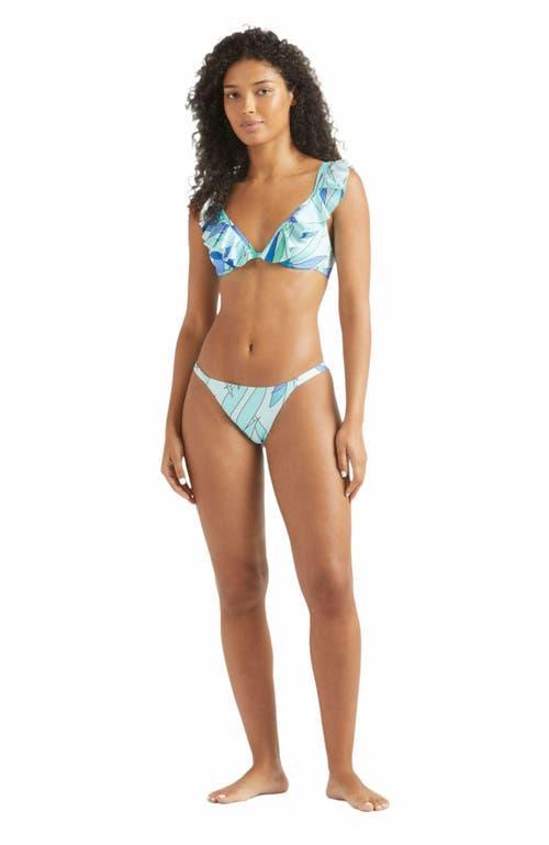 Womens Abstract-Print Ruffled Underwire Bikini Top Product Image