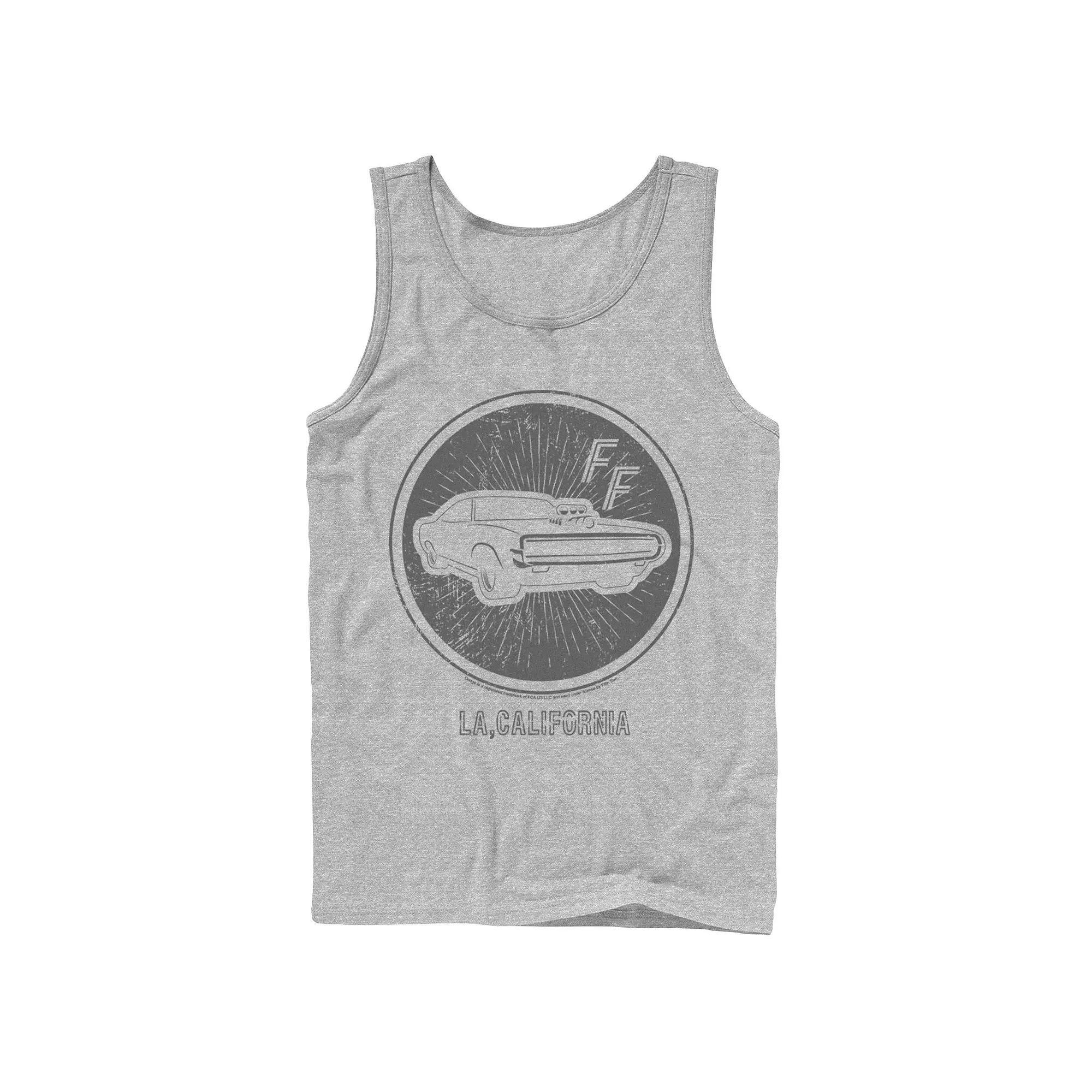 Mens Fast And The Furious LA,California Car Stamp Tank Top, Boys Athletic Grey Product Image