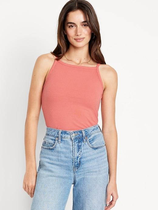 Rib-Knit Cami Tank Top Product Image