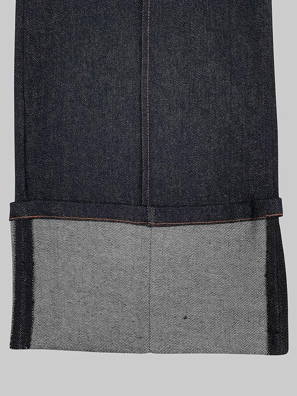 High Waisted Straight Leg Contrast Color Split-Joint Jean Pants Bottoms Product Image