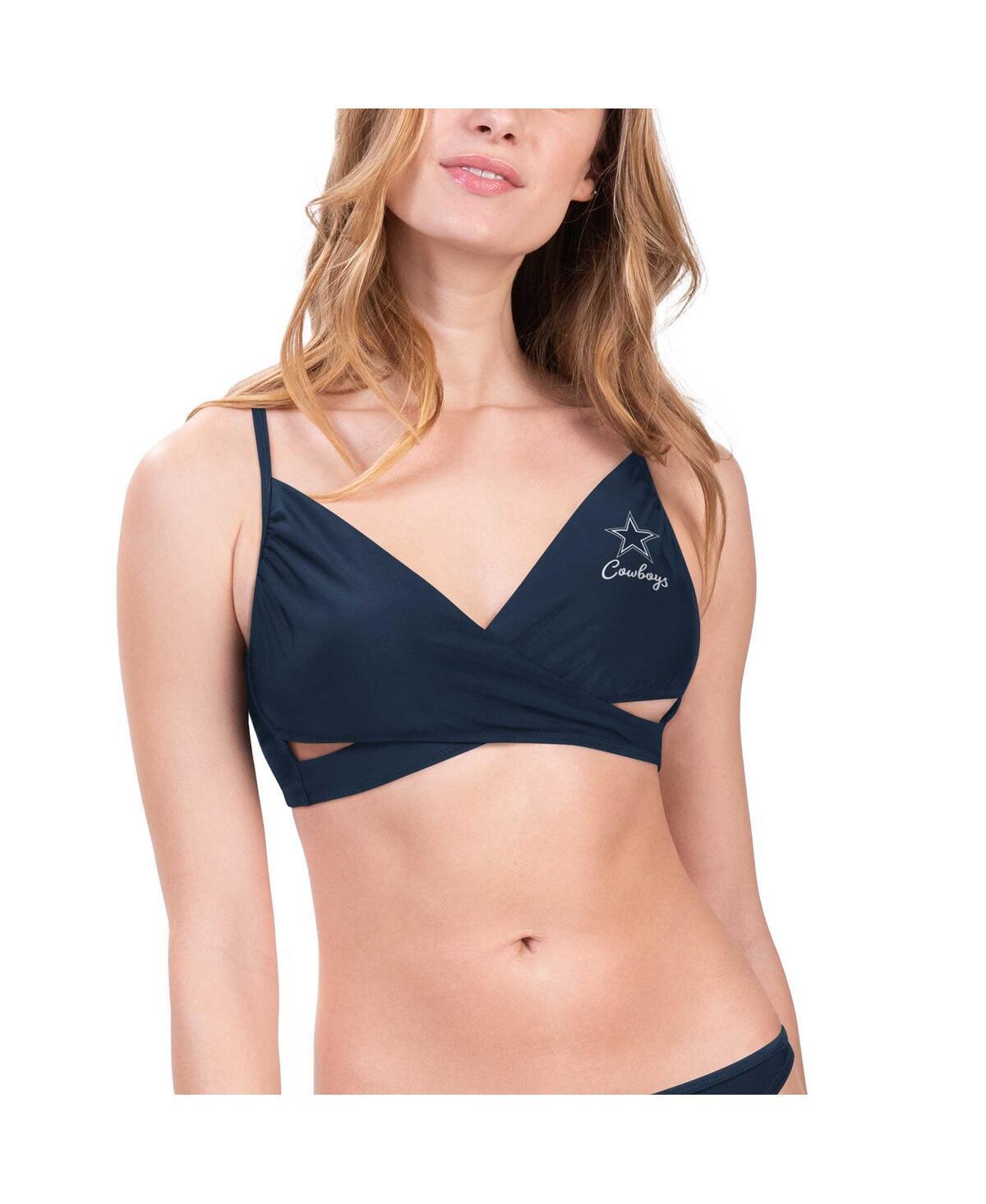 Womens G-III 4Her by Carl Banks Dallas Cowboys Hall of Fame Bikini Top Blue Product Image