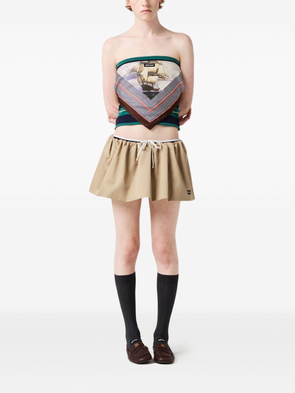 elasticated-waist miniskirt Product Image
