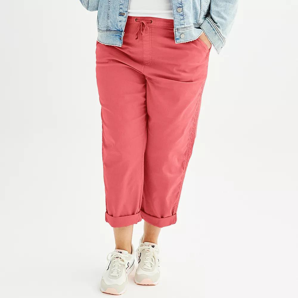 Plus Size Sonoma Goods For Life® Easy Paper Bag Waist Capri, Women's, Size: 5XL, Blissful Product Image