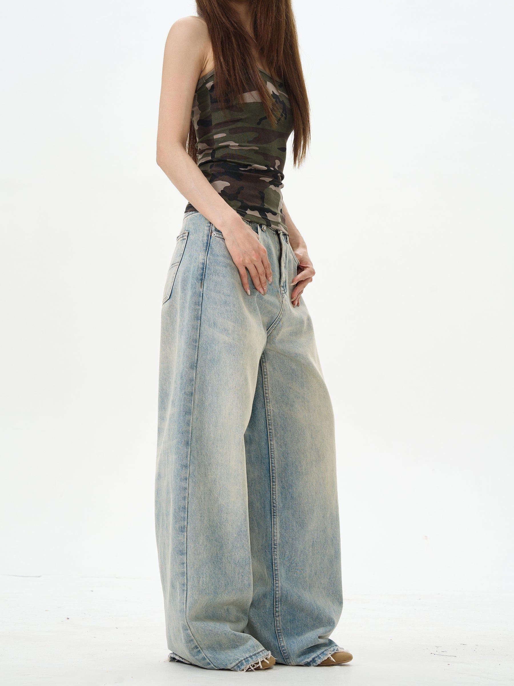 RT No. 12574 LIGHT BLUE STRAIGHT DENIM JEANS Product Image