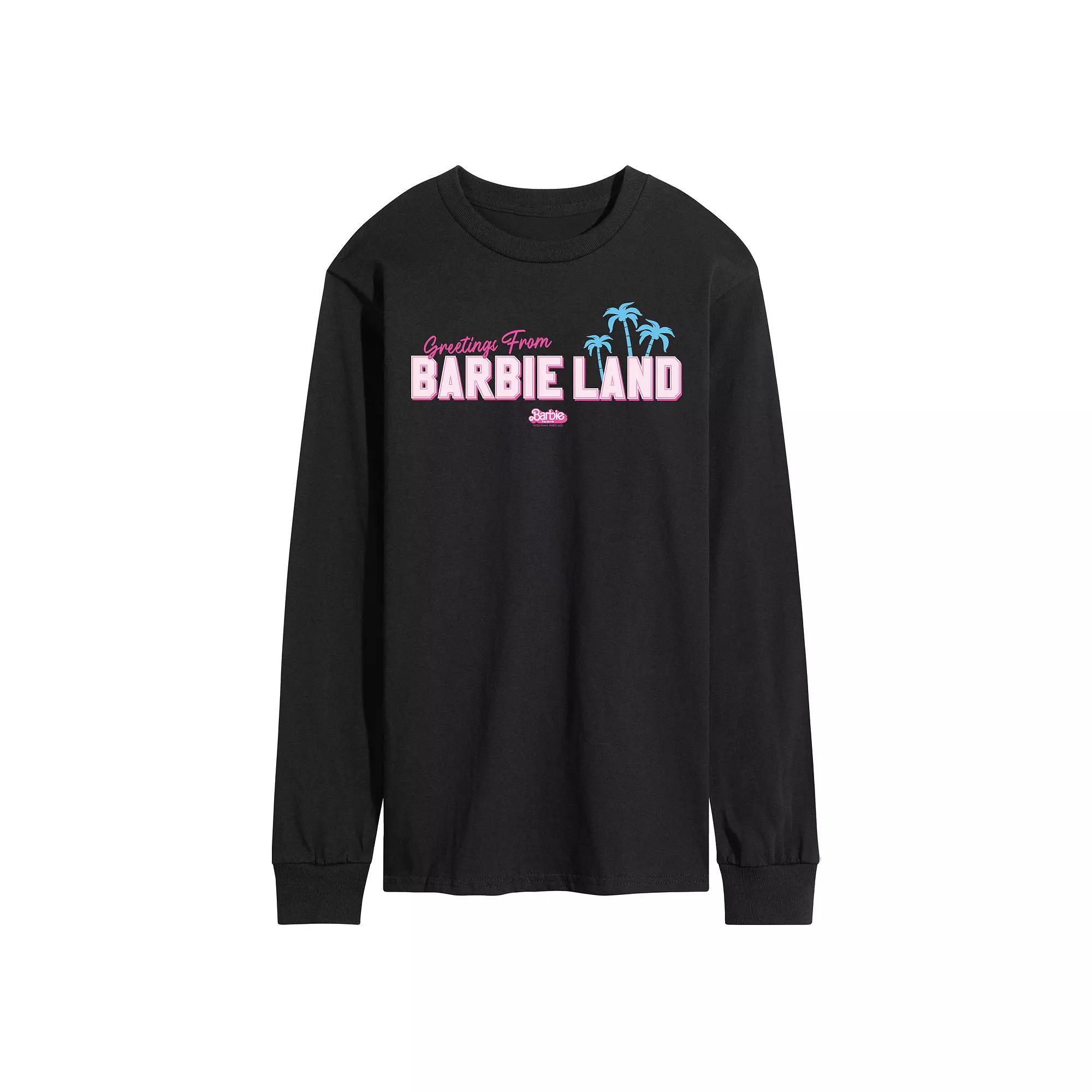Mens Barbie The Movie Greetings From Barbie Land Graphic Tee Product Image