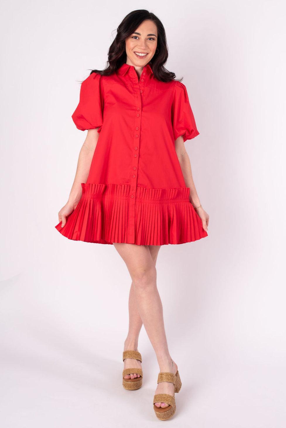 Sydney Button Front Mini Dress Product Image