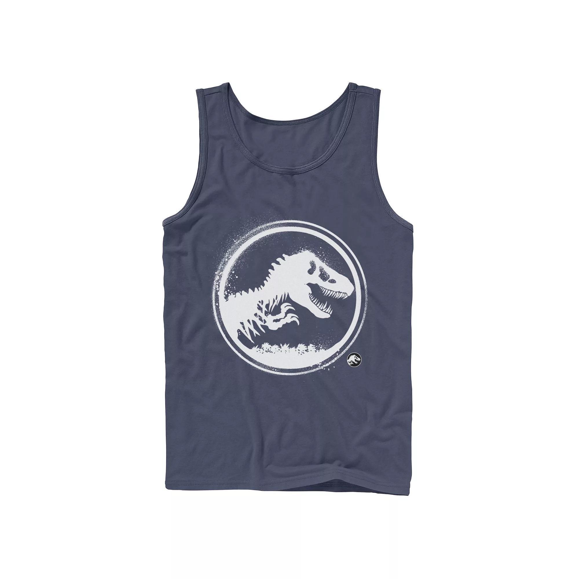 Men's Jurassic World: Fallen Kingdom Paint Splatter Logo Tank Top, Size: Small, Grey Product Image