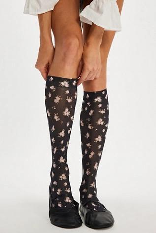 For Love & Lemons Floral Knee High Socks Product Image
