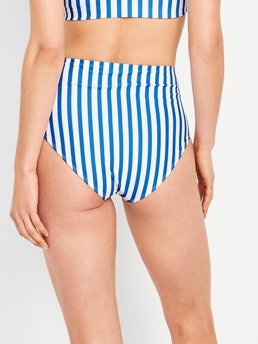High-Waisted French-Cut Bikini Swim Bottoms Product Image