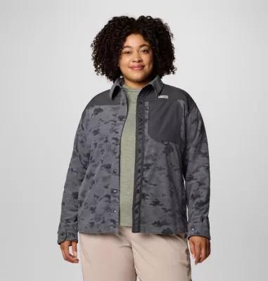 Columbia Womens PFG Uncharted Fleece Overshirt - Plus Size- Product Image
