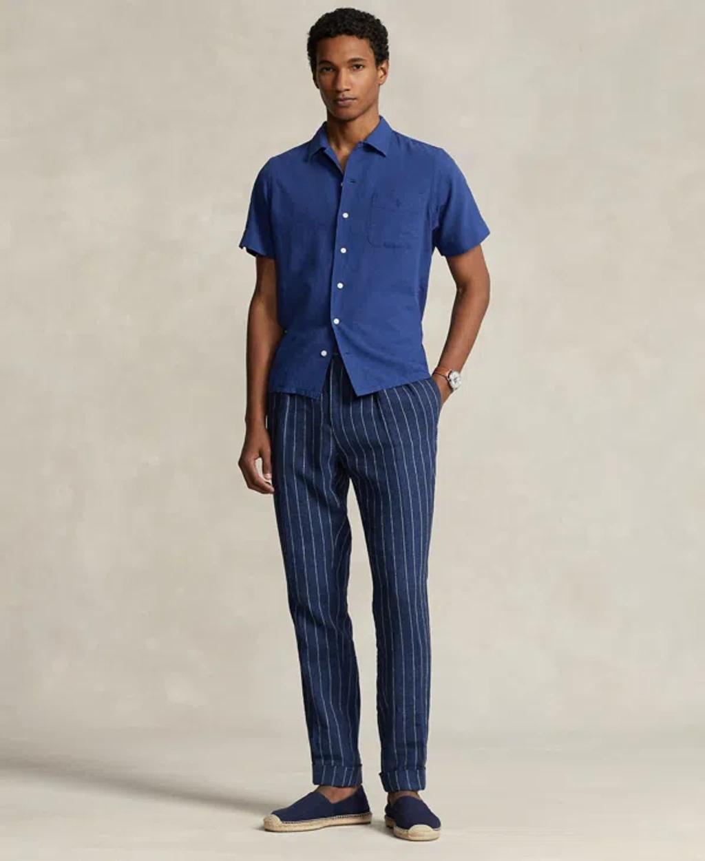 Polo Ralph Lauren Classic Fit Linen-Cotton Camp Shirt (Celadon) Men's Clothing Product Image