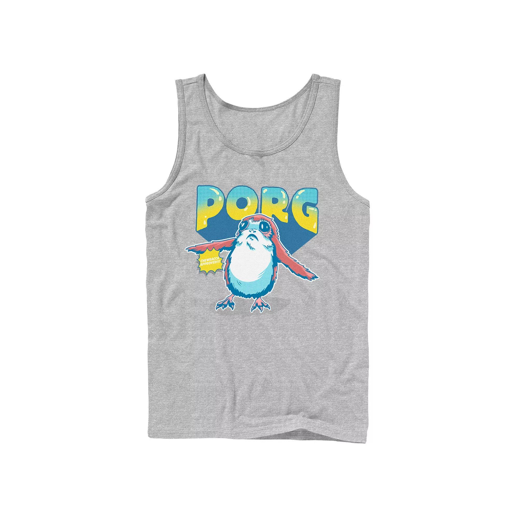 Mens Star Wars Porg Chewbacca Approved Comic Portrait Tank Top Product Image