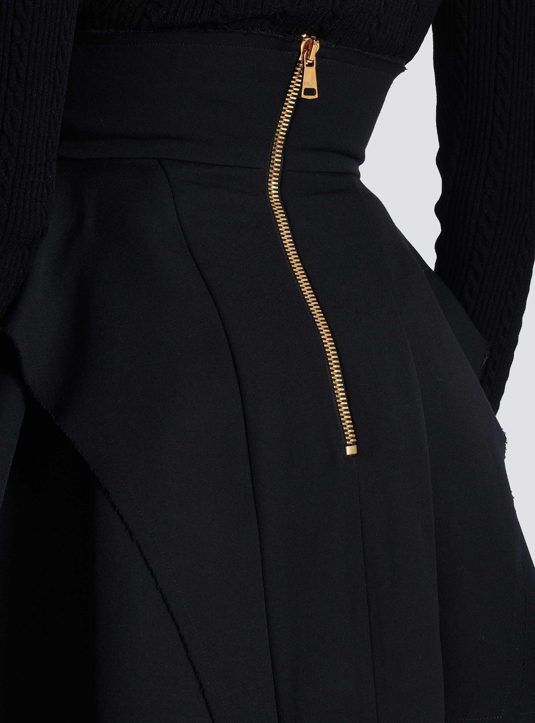 High-waisted grain de poudre skirt Product Image