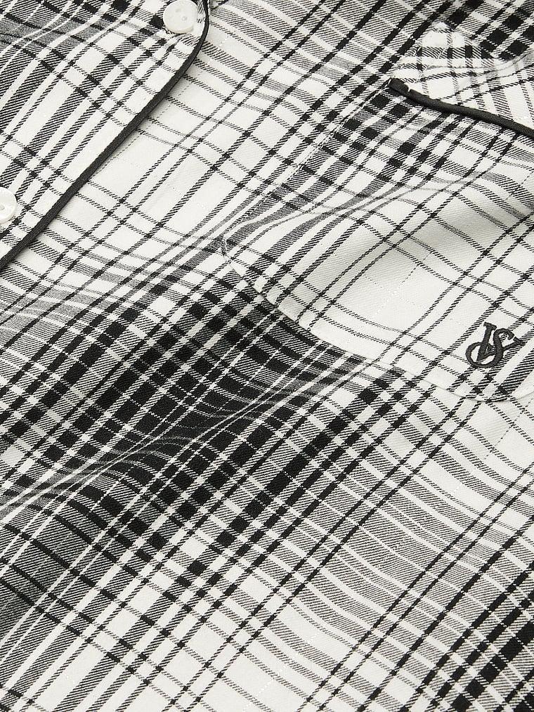 Flannel Popover Long Pajama Set Product Image