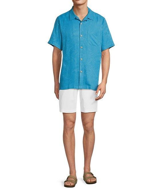 Tommy Bahama Big & Tall Solid Tropic Isle Silk Short Sleeve Woven Shirt Product Image