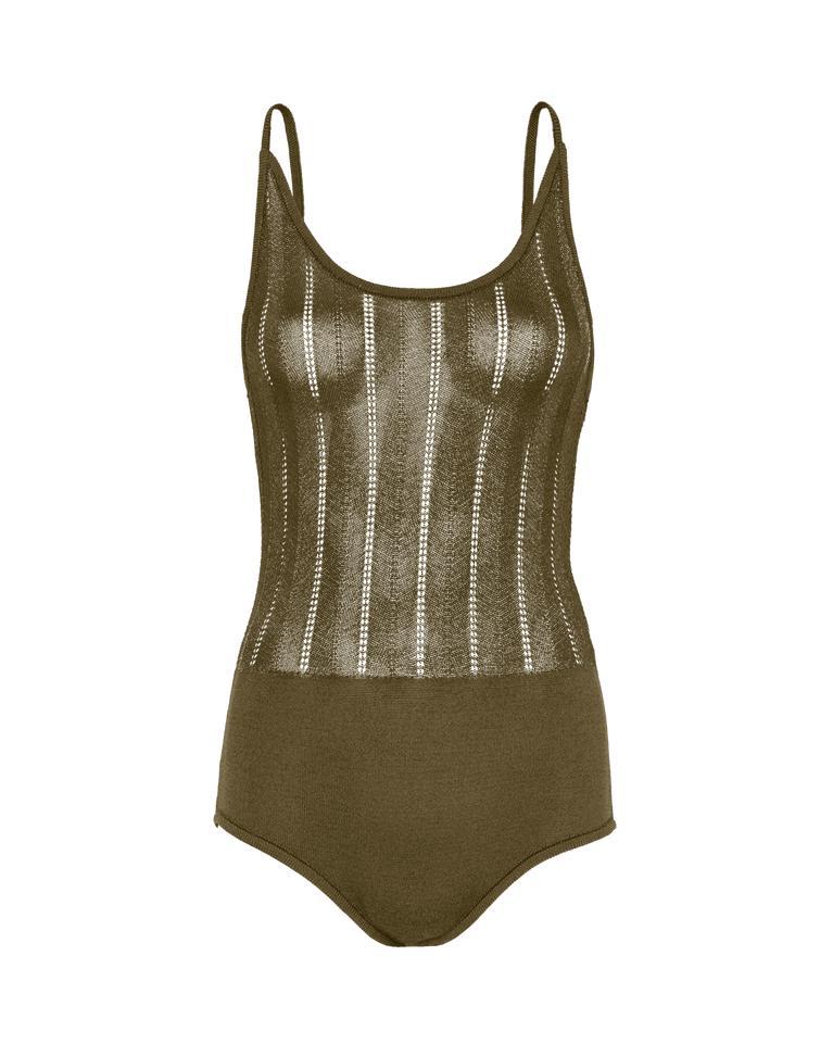 Knit Elba Bodysuit - Evergreen Product Image
