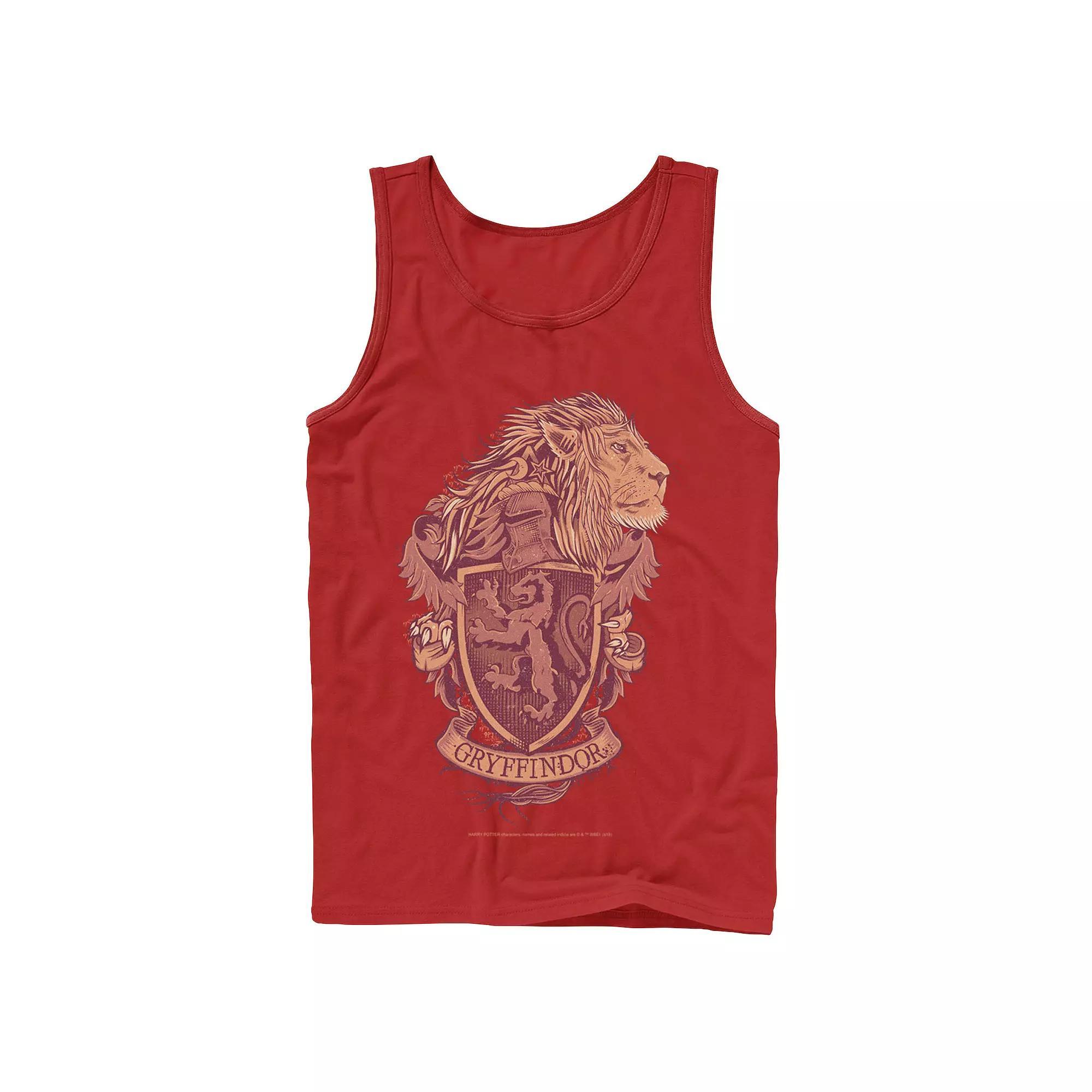 Mens Harry Potter Gryffindor Detailed Crest Graphic Tank Top Product Image