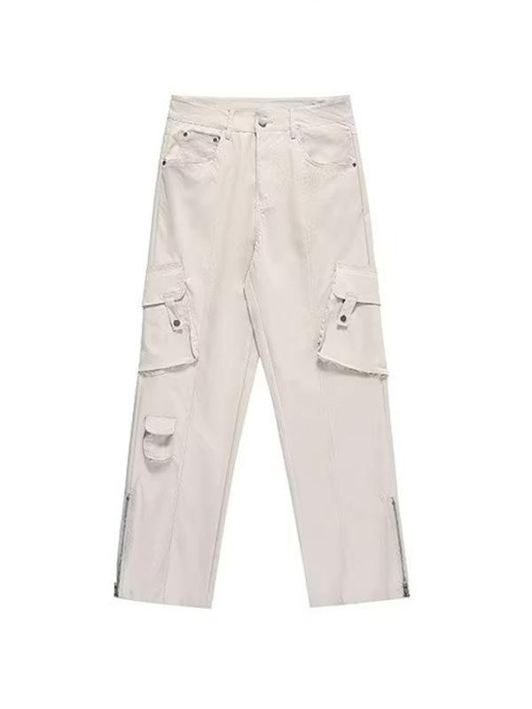 Men's Multi Pocket Zip Up Cargo Pants Product Image