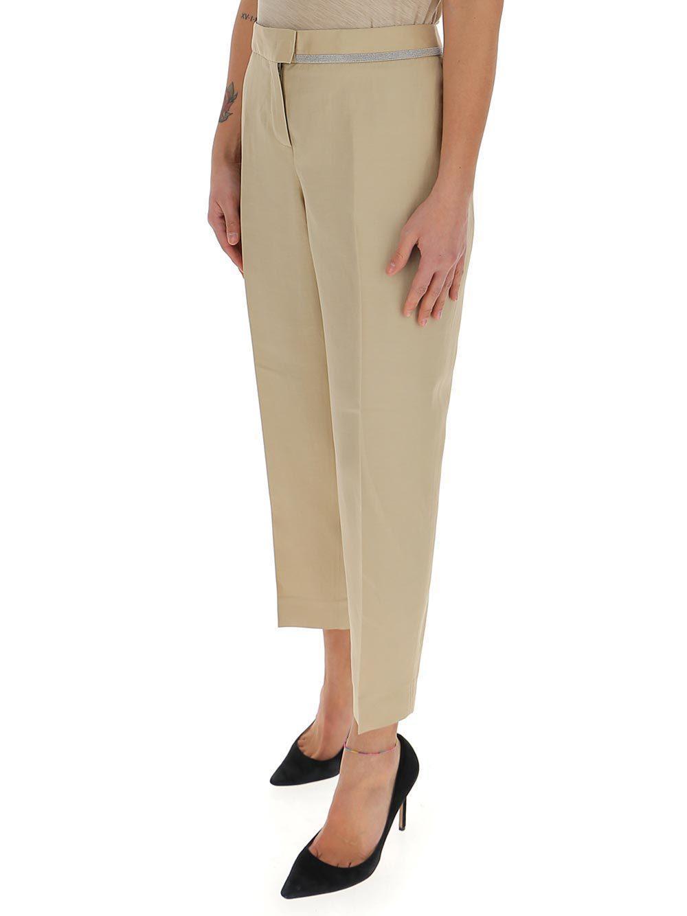 FABIANA FILIPPI Ankle-exposed Casual Pants In Nude Product Image