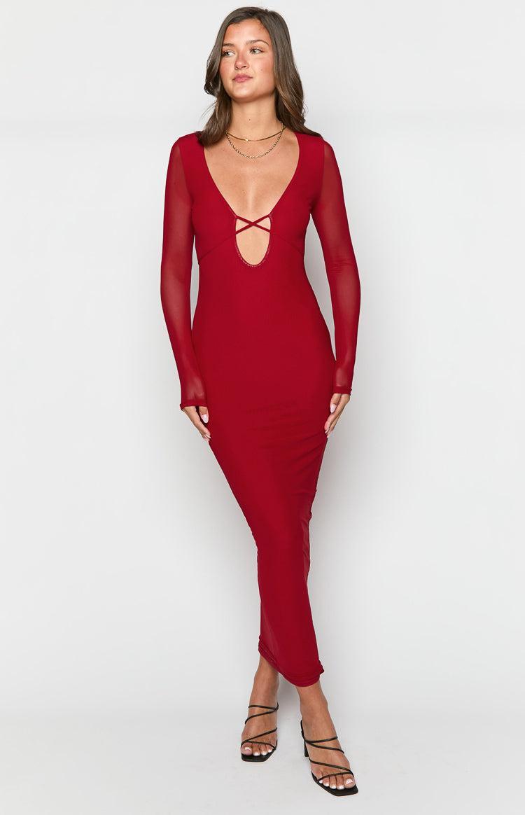 Monni Red Maxi Dress Product Image