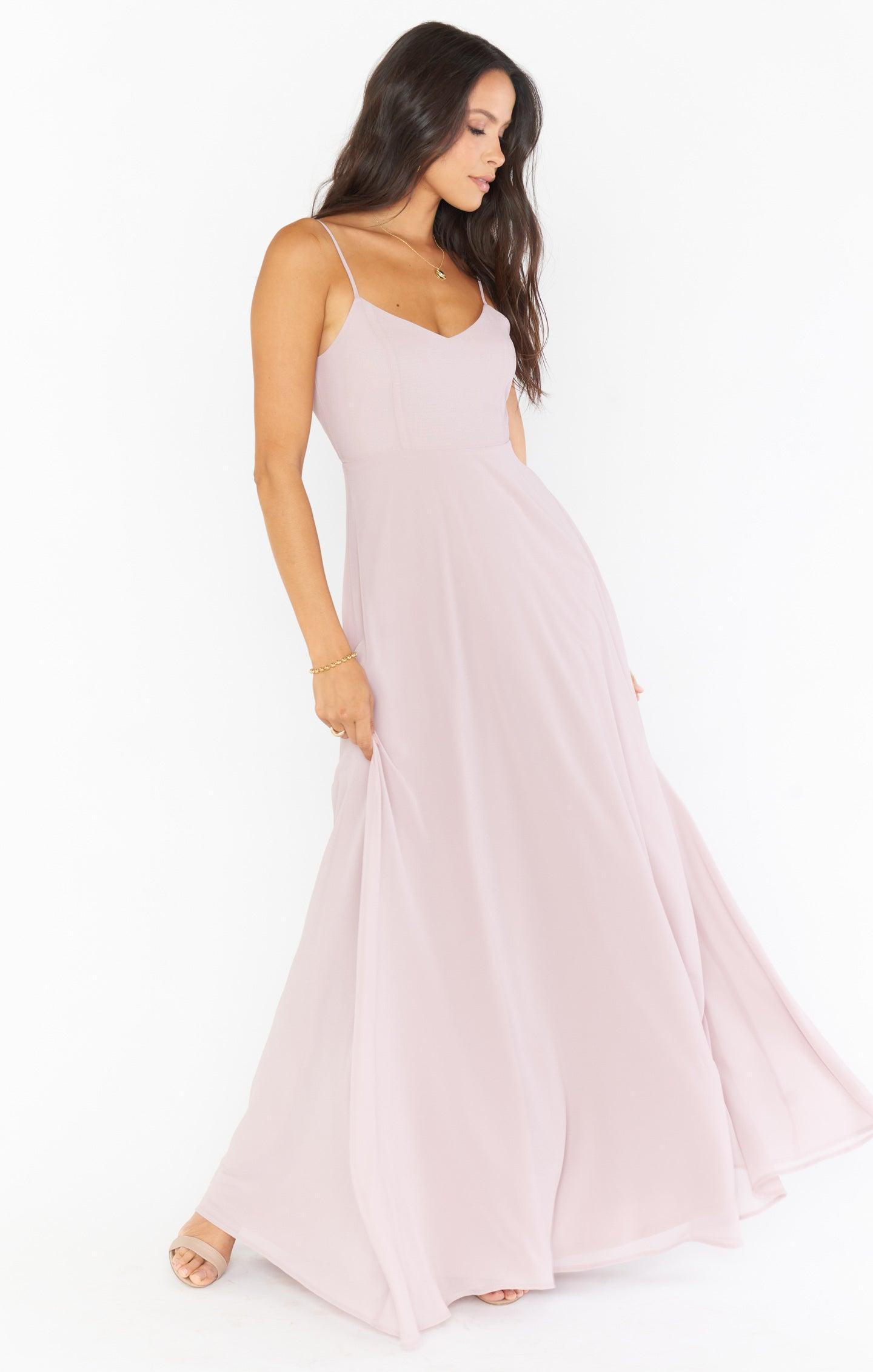 Faith Maxi Dress ~ Steel Blue Chiffon Product Image