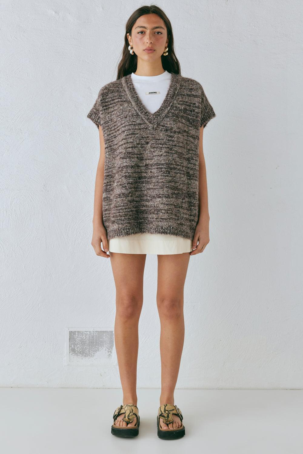 Anita Knit Tunic Vest Marle Product Image