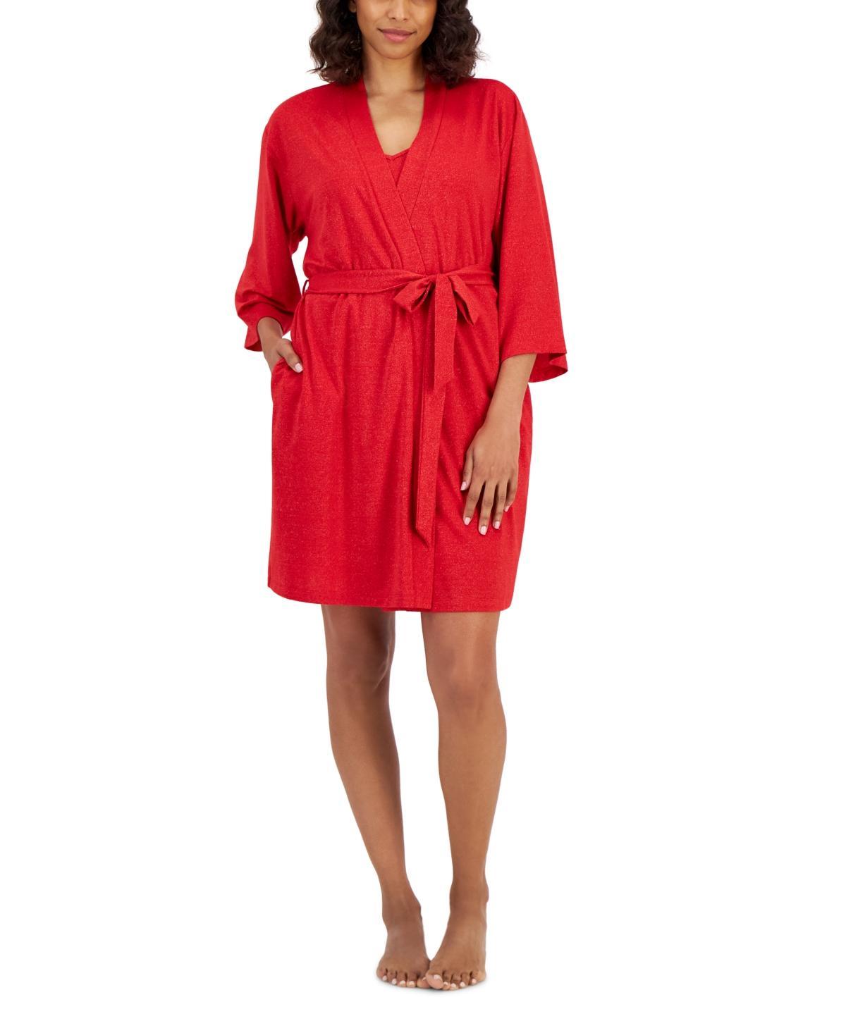 I.n.c. International Concepts Womens 2-Pc. Sparkle Robe & Chemise Set, Created for Macys Product Image