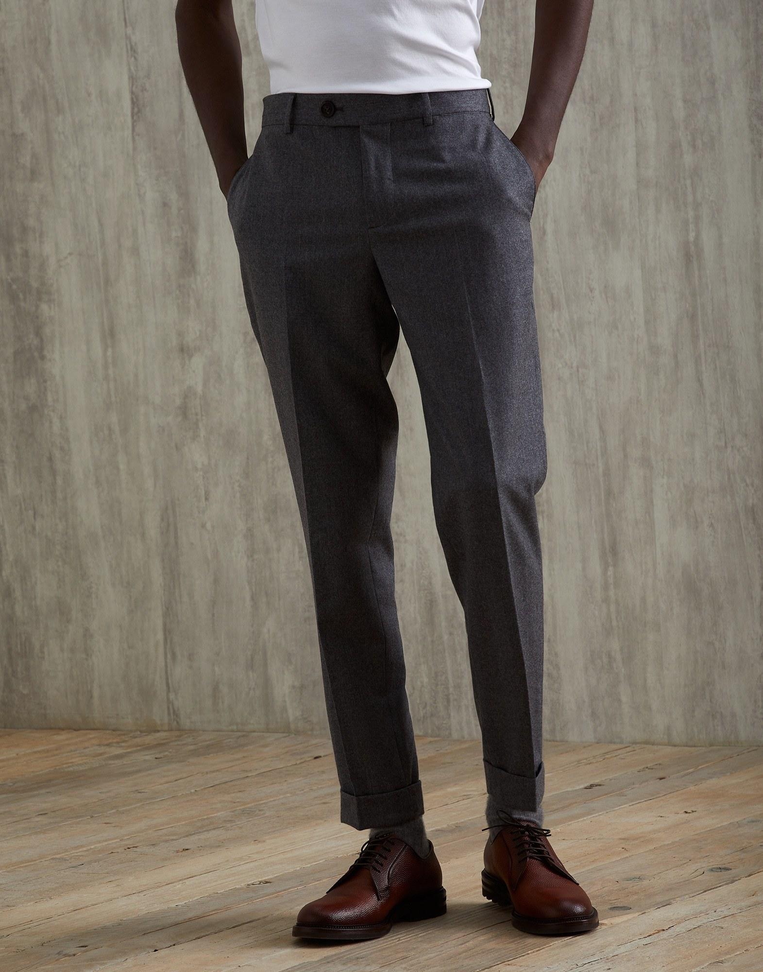 BRUNELLO CUCINELLI Tailored Wool Trousers In Black Product Image