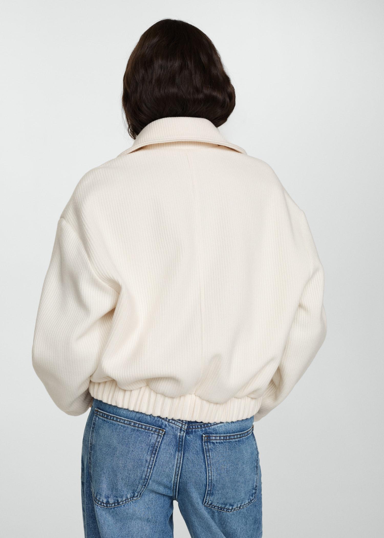 Pocket knit jacket - Women | MANGO USA Product Image
