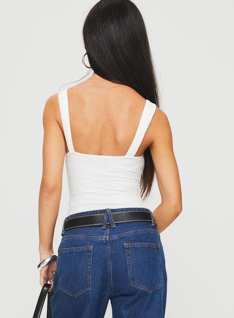 Landry Lace Bodysuit White Product Image