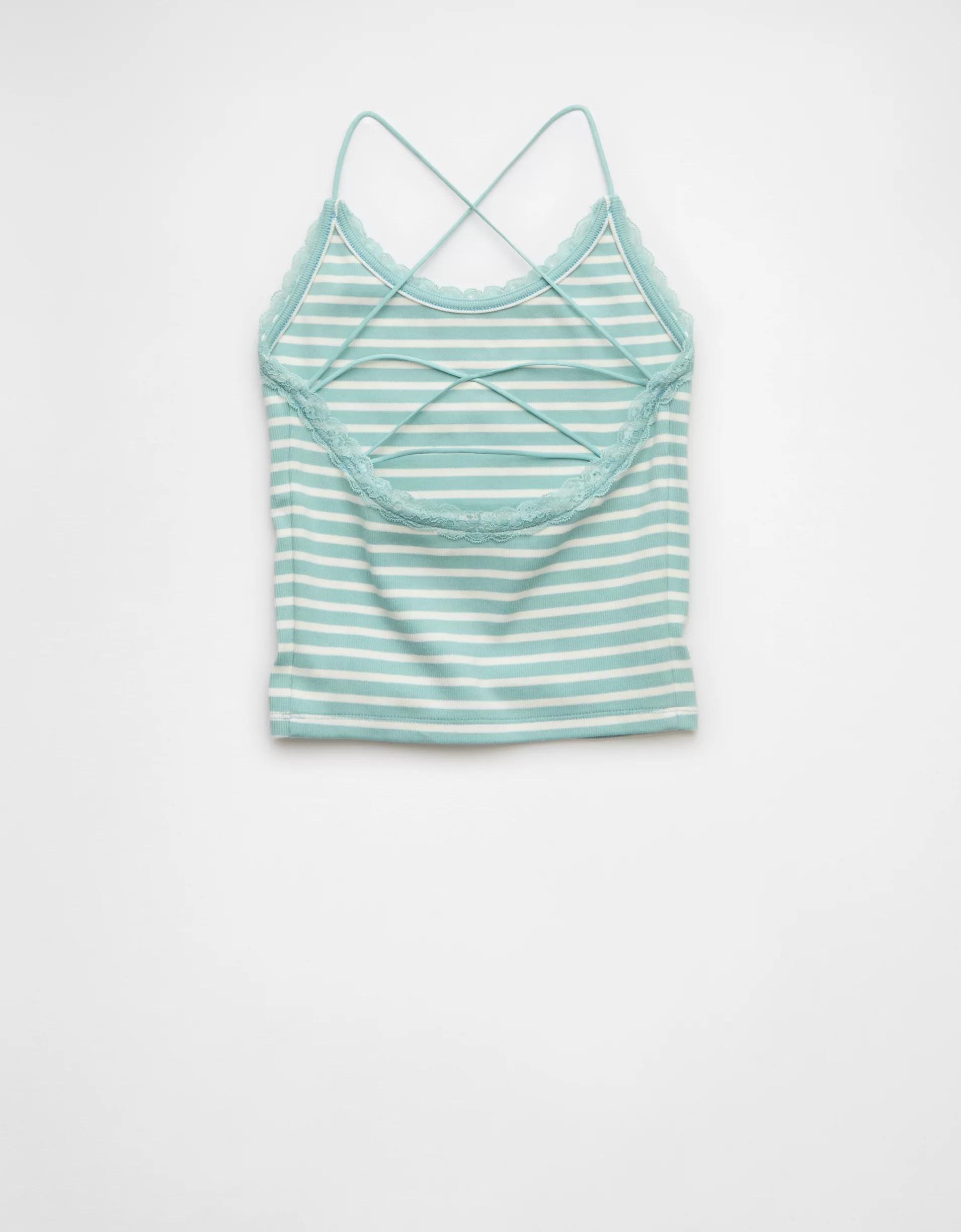 AE Strappy Go Lucky Cropped Lace Tank Top Product Image