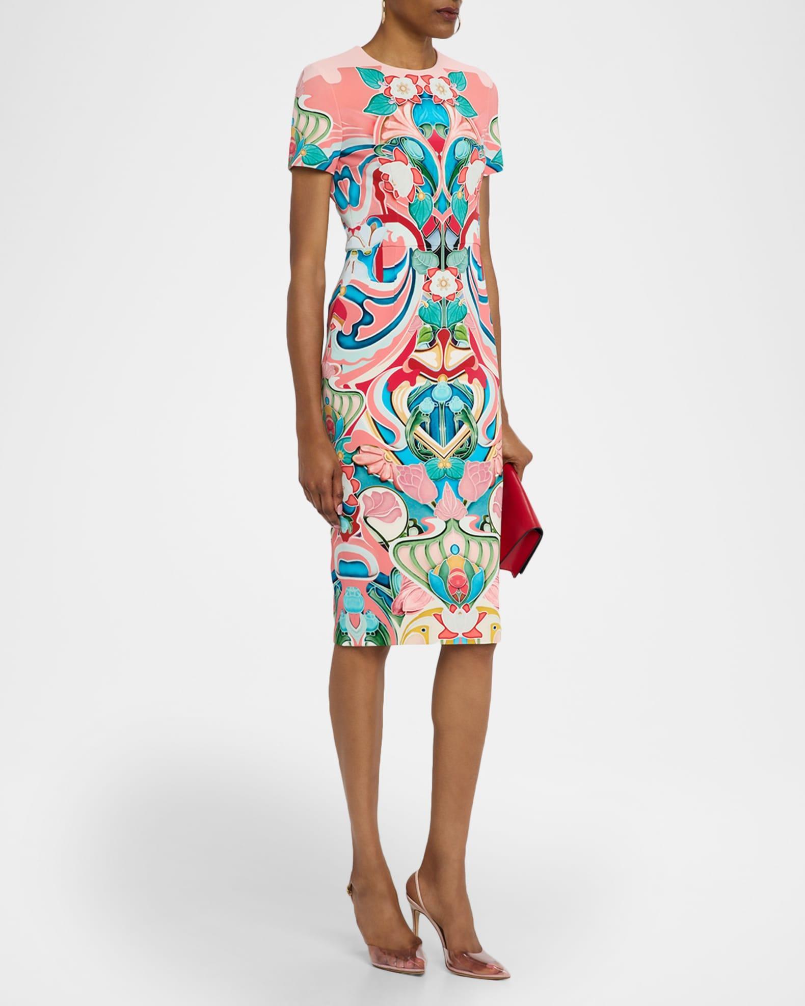 Naomi Short-Sleeve Sheath Dress Product Image