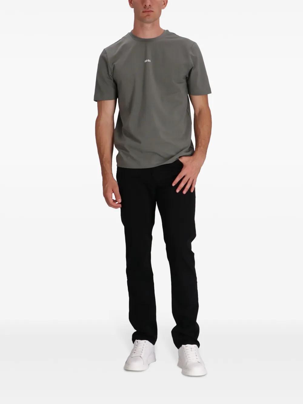 HUGO BOSS Men's Slim-fit Jeans In Cozy-knit Denim In Black Product Image