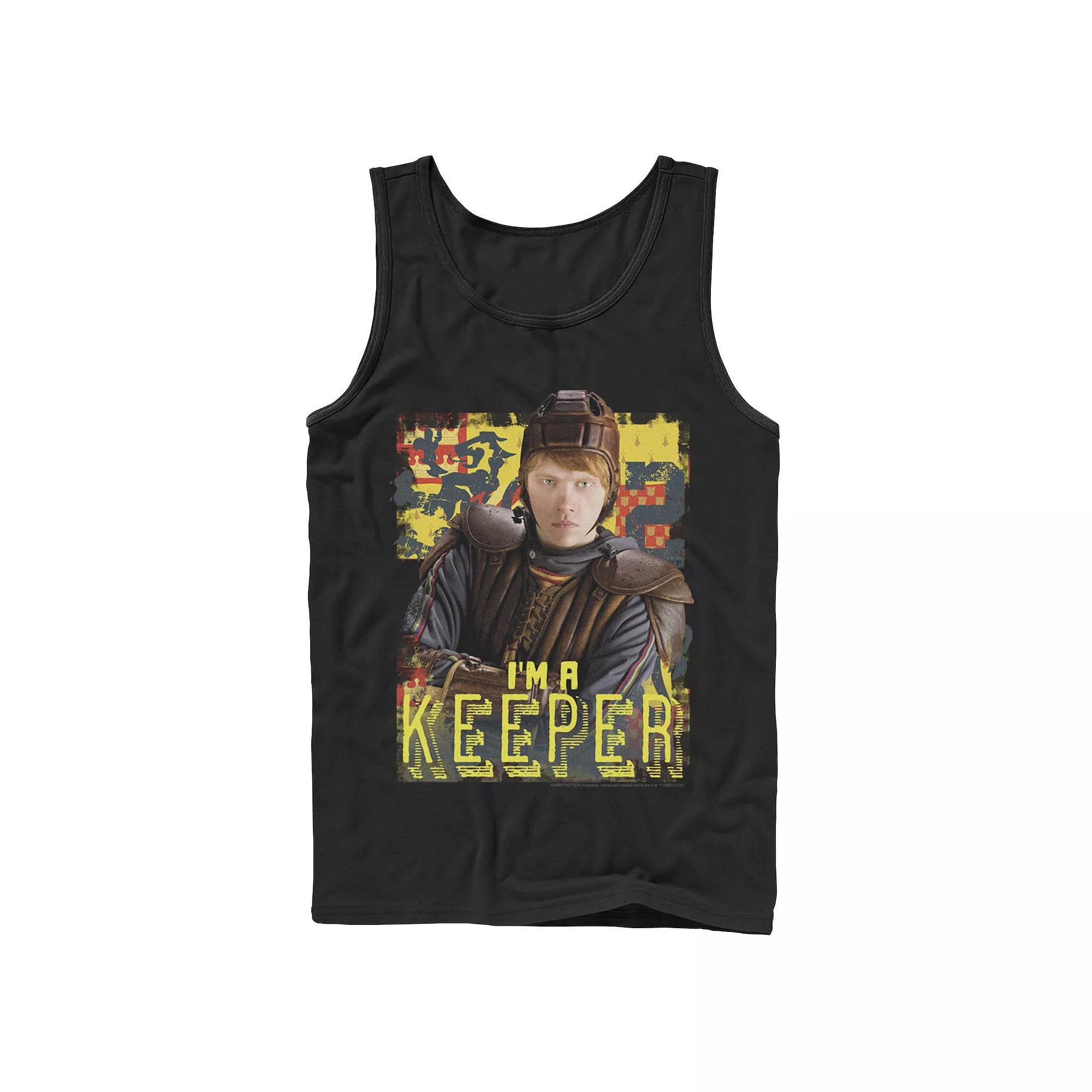 Mens Harry Potter Ron Weasley Im A Keeper Poster Tank Top Product Image