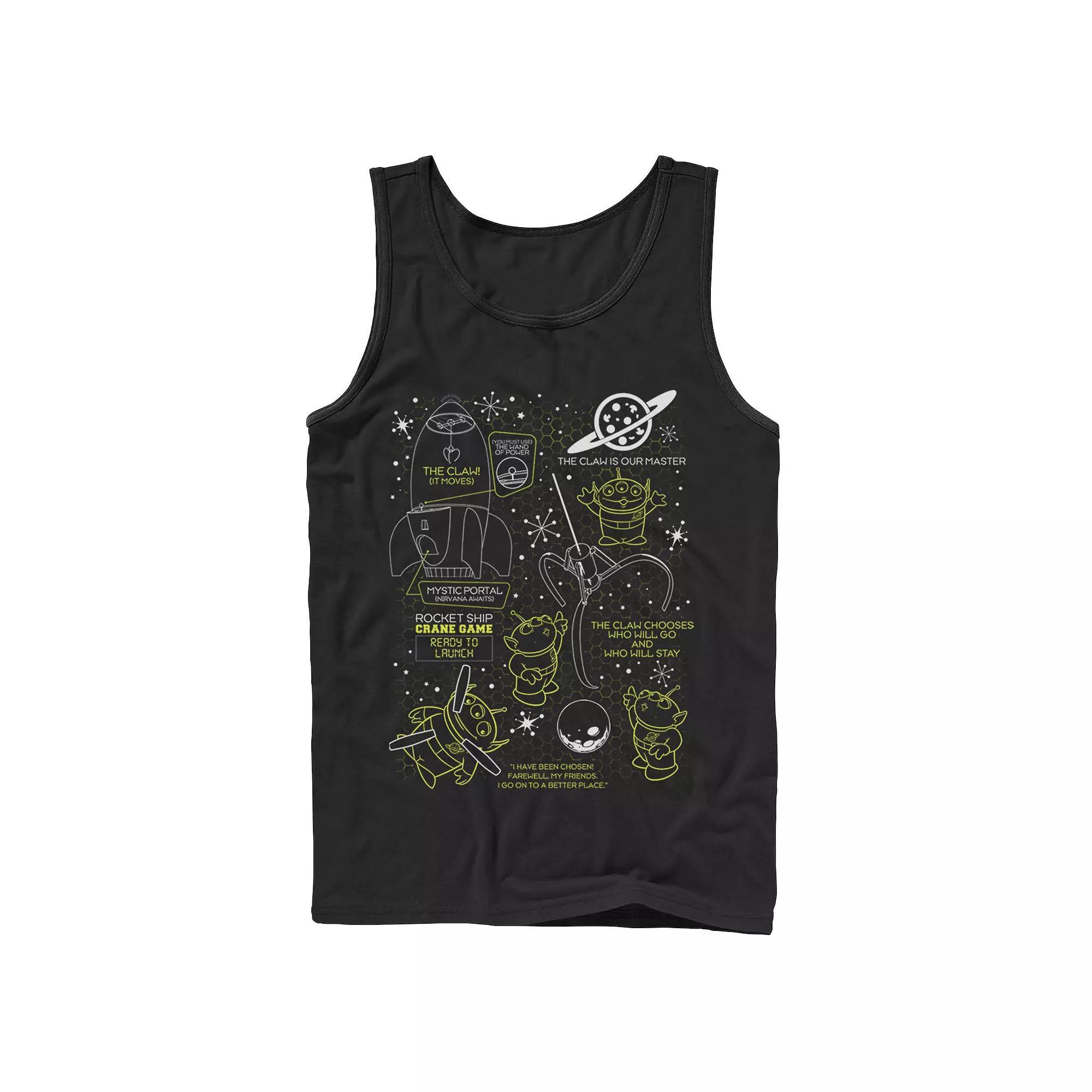 Disney / Pixar's Toy Story Aliens Men's Claw Master Map Tank Top, Size: XL, Black Product Image