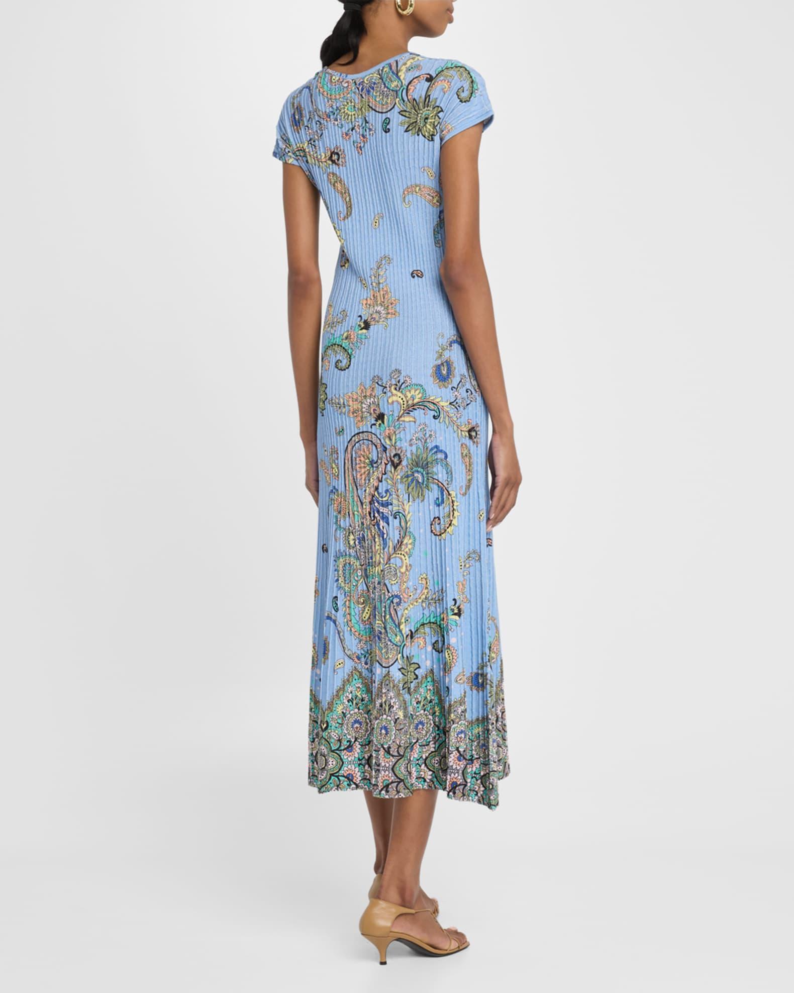Lucky Charm Print Scoop-Neck Rib Midi Dress Product Image