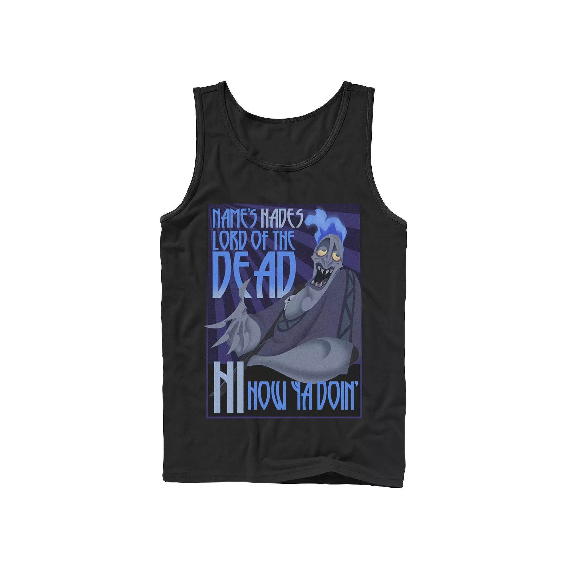 Disney's Hercules The Name's Hades Quote Men's Tank Top, Size: Large, Black Product Image