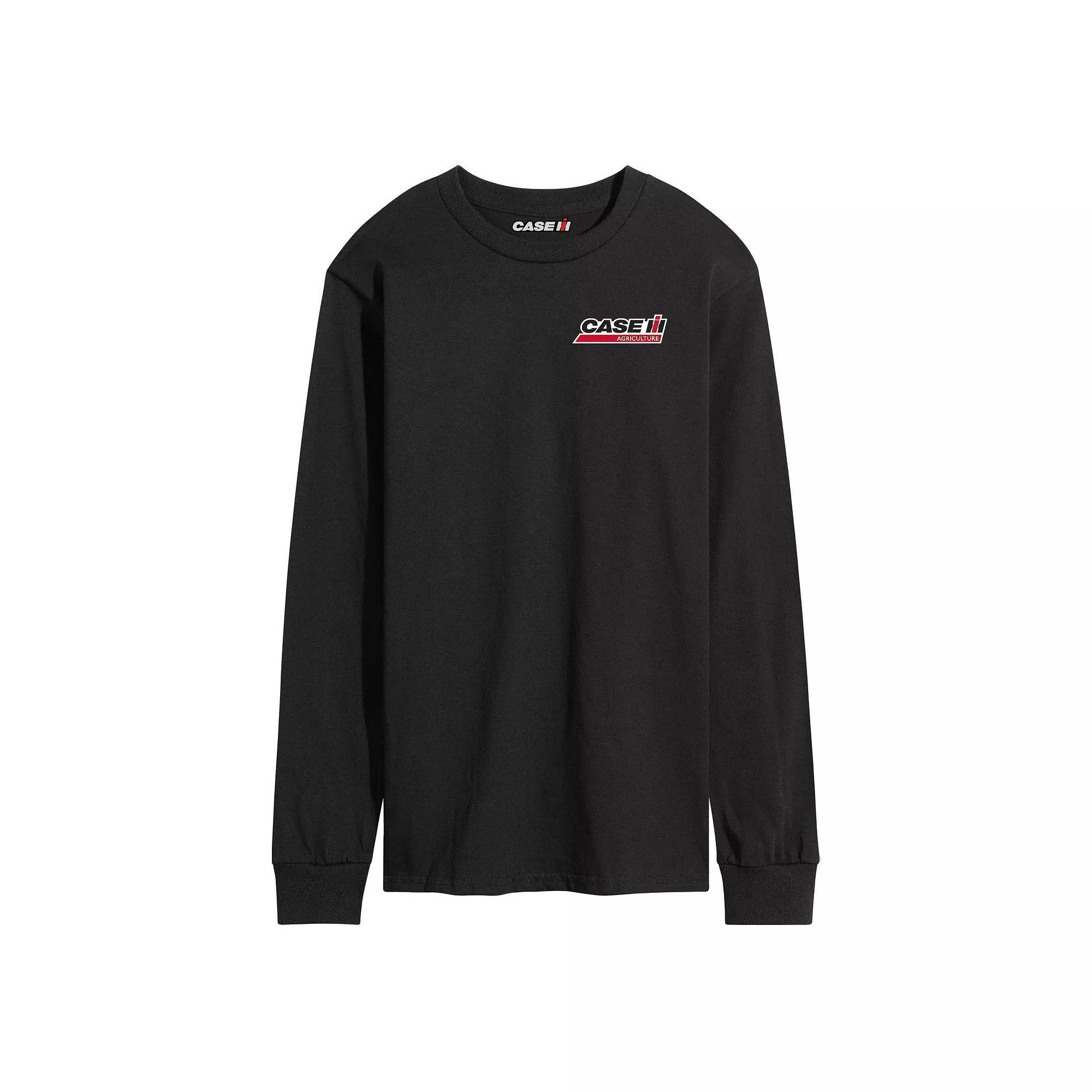 Men's Case IH Logo Distressed Long Sleeve, Size: XXL, Black Product Image