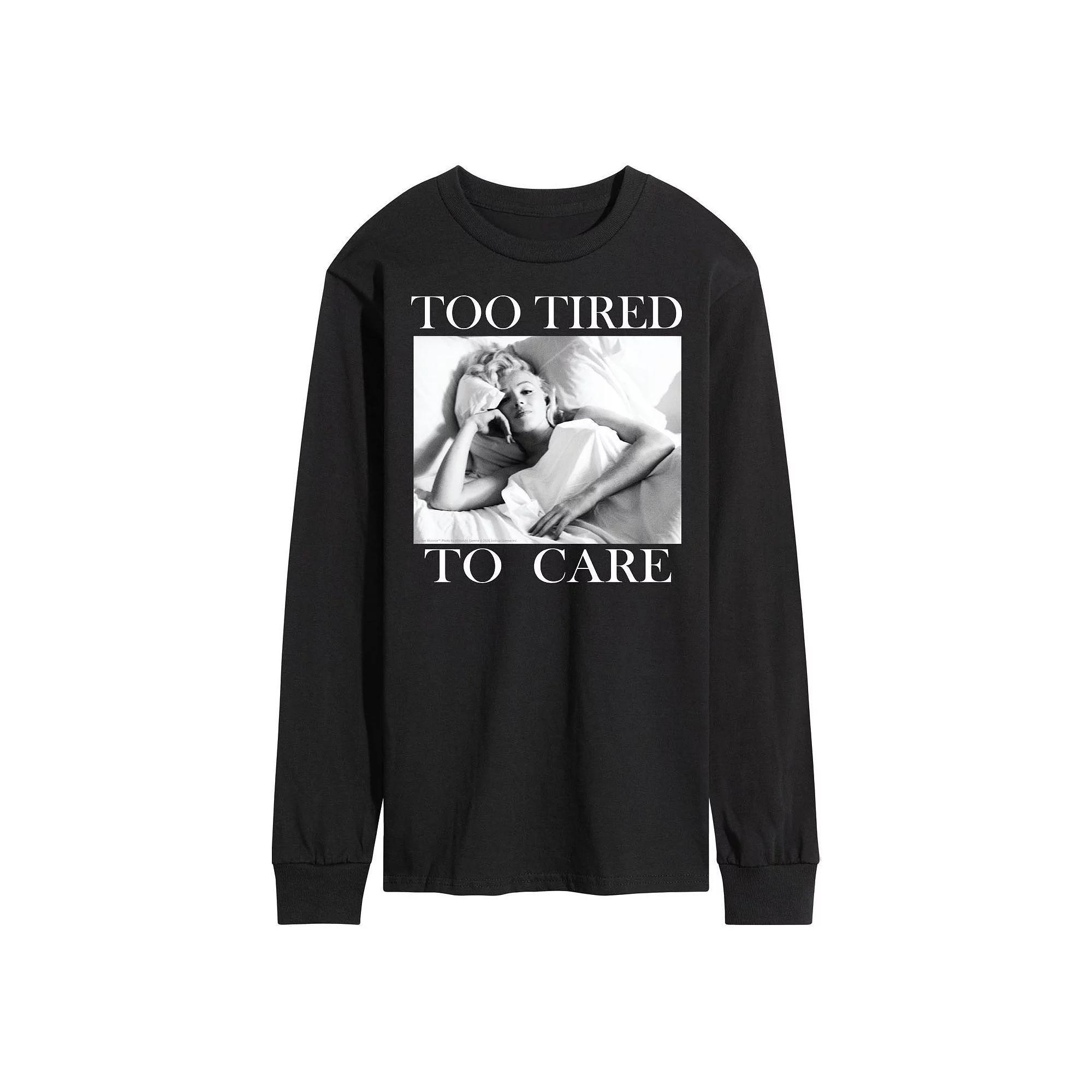 Men's Marilyn Monroe Too Tired Tee, Size: Medium, Black Product Image