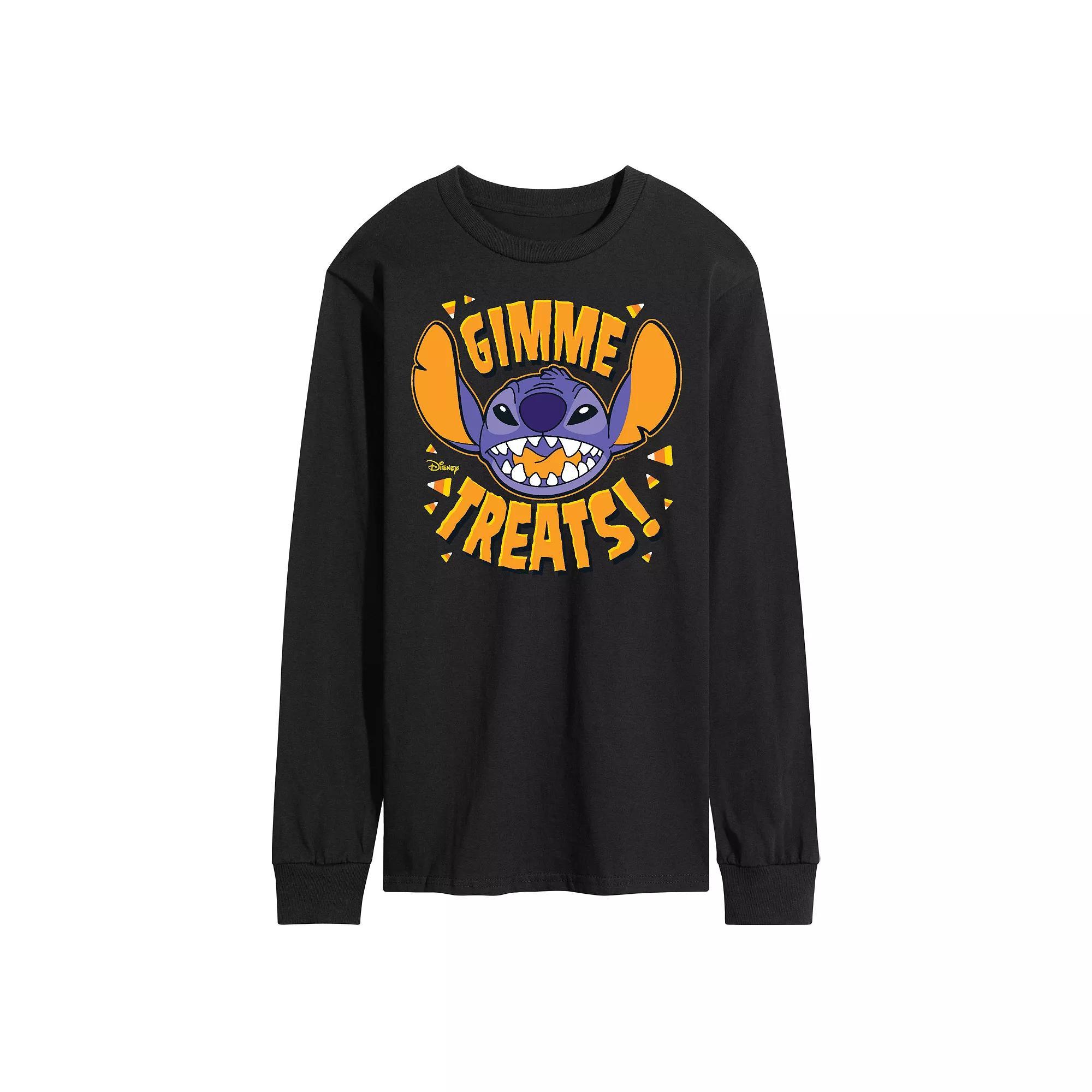 Disneys Lilo & Stitch Mens Gimme Treats Long Sleeve Tee Product Image